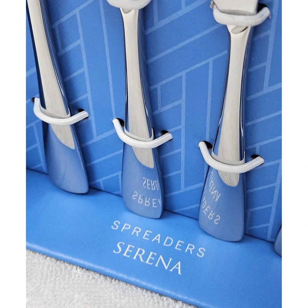 Mikasa Serena Set of Four Spreaders, Forged Premium Stainless Steel, New In Box!